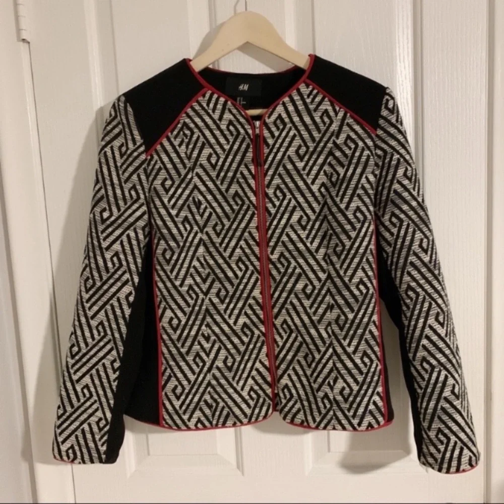 H&M black and white blazer/jacket - Picture 1 of 4